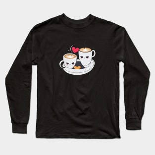 Coffee with Valentine: Romantic Valentine's Day Long Sleeve T-Shirt